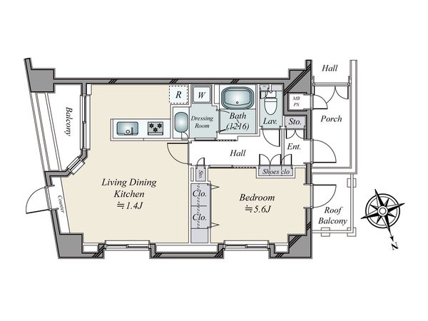 東急ドエル・プレステージ参宮橋 間取図(平面図)