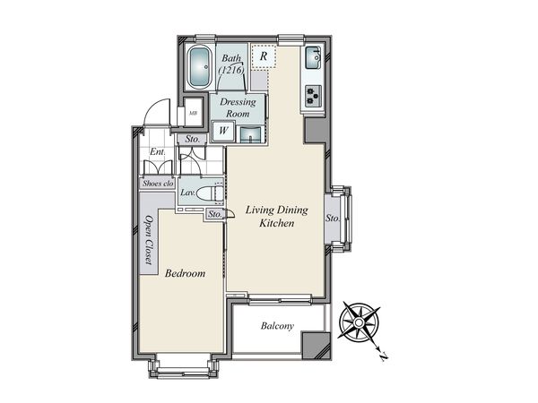 東急ドエル・プレステージ参宮橋 間取図(平面図)