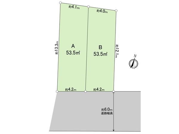 上小田中2丁目売地A区画 区画図