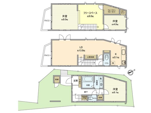 下作延4丁目戸建 間取図(平面図)