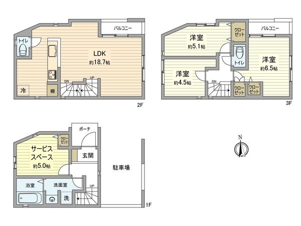 久地1丁目新築戸建 5号棟 間取図(平面図)