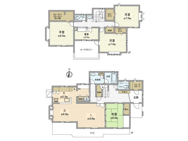 下作延7丁目戸建 間取図(平面図) 下作延7丁目戸建 間取図(平面図)