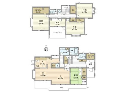下作延7丁目戸建 間取図(平面図)