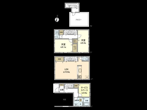 二子1丁目新築戸建 間取図(平面図)