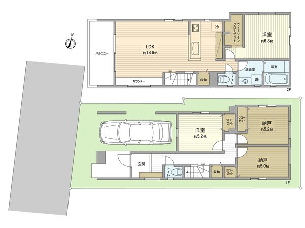 神木本町1丁目新築戸建 6号棟 間取図(平面図)