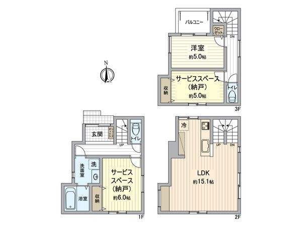上小田中2丁目 新築戸建2号棟 間取図(平面図) 間取図(平面図)