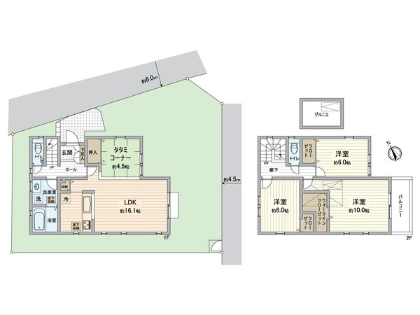 向ケ丘新築戸建6号棟 間取図(平面図)