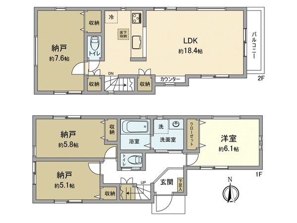 大和市中央4丁目 新築戸建 間取図(平面図)