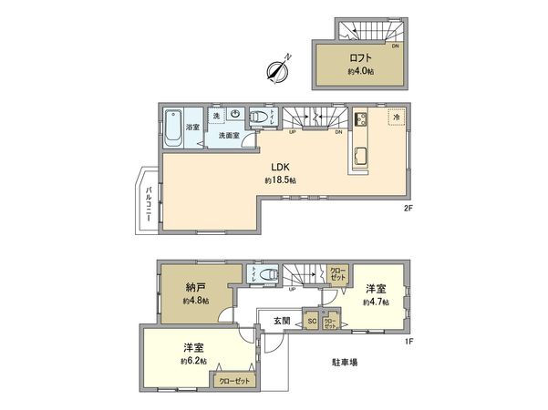 菅生5丁目新築戸建 C号棟 間取図(平面図) 菅生5丁目新築戸建 C号棟 間取図(平面図)