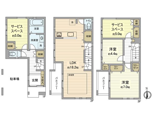 宮内3丁目新築戸建4号棟 間取図(平面図)