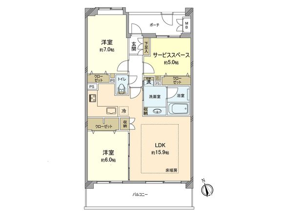 セボンコリネール エストエール 間取図(平面図) 間取図(平面図)