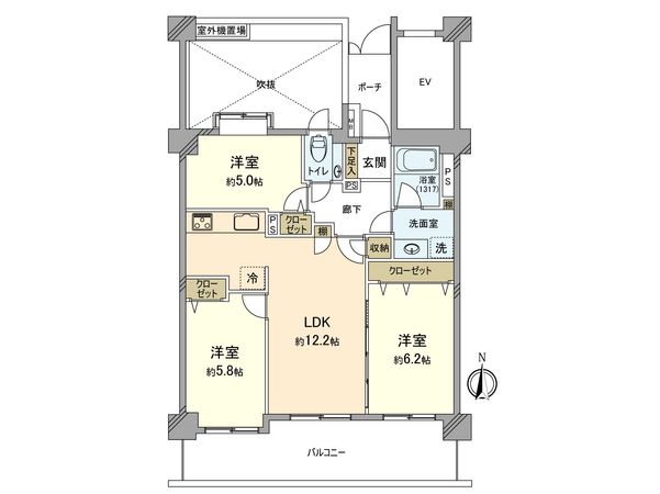 ルネサンスフォルム溝の口 間取図(平面図) 間取図(平面図)