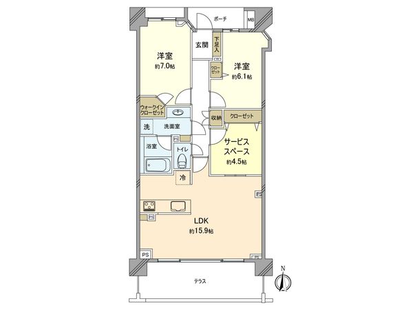 パークスクエア二子多摩川 間取図(平面図) 間取図(平面図)