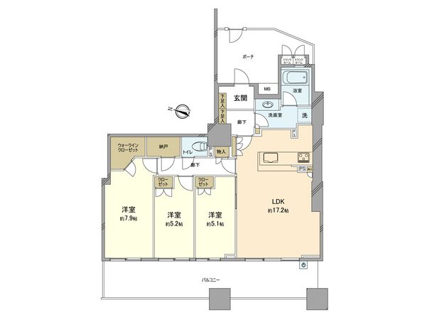 ザ・タワー&パークス田園都市溝の口 間取図(平面図)