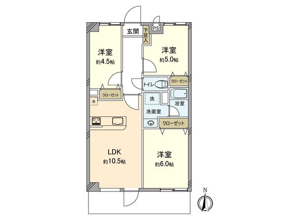 ライオンズマンション溝の口 間取図(平面図)