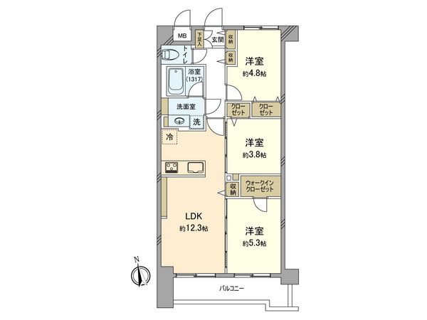 クレッセント溝の口 間取図(平面図) 間取図(平面図)