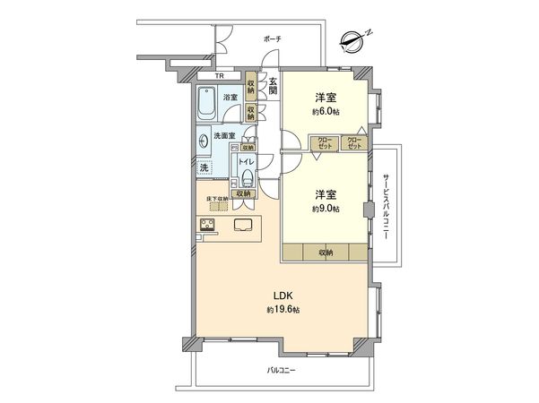 フォルスコート多摩川久地 間取図(平面図)
