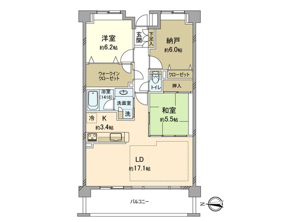 クレストフォルム日吉レインボーズヒルパークサイド棟 間取図(平面図) 間取図(平面図)
