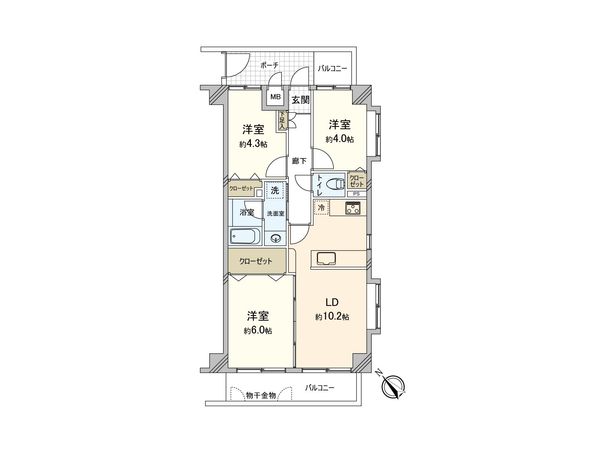 マイキャッスル梶ヶ谷Ⅲ 間取図(平面図) 間取図(平面図)