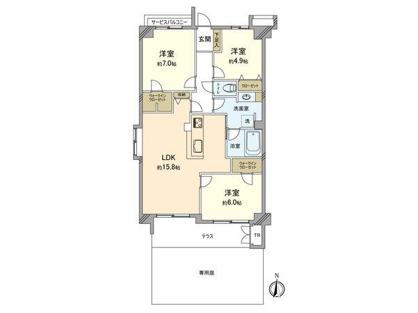 ガーデンホーム武蔵中原 間取図(平面図)