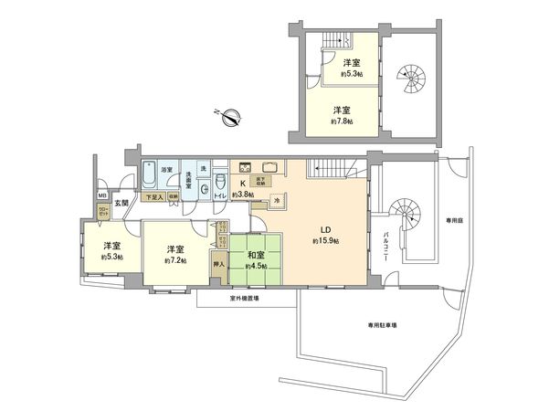 クレッセント武蔵新城イースト 間取図(平面図) クレッセント武蔵新城イースト 間取図(平面図)