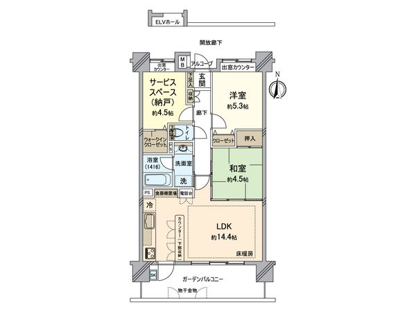 ヴァンテーヌひばりが丘 間取図(平面図)