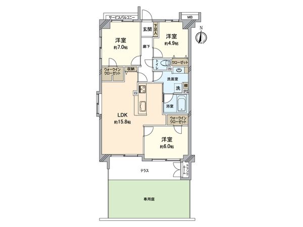 ガーデンホーム武蔵中原 間取図(平面図)