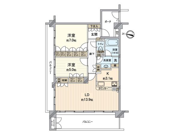 クリオ溝の口壱番館 間取図(平面図)