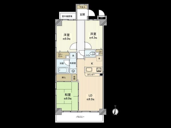 ダイアパレス溝の口・東 間取図(平面図)