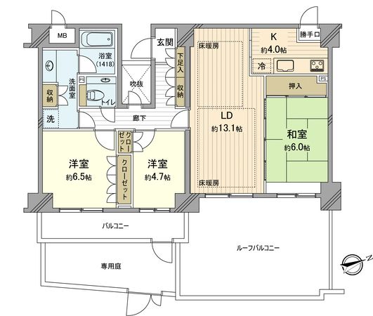 ハイホーム溝の口 間取図(平面図) ハイホーム溝の口 間取図(平面図)