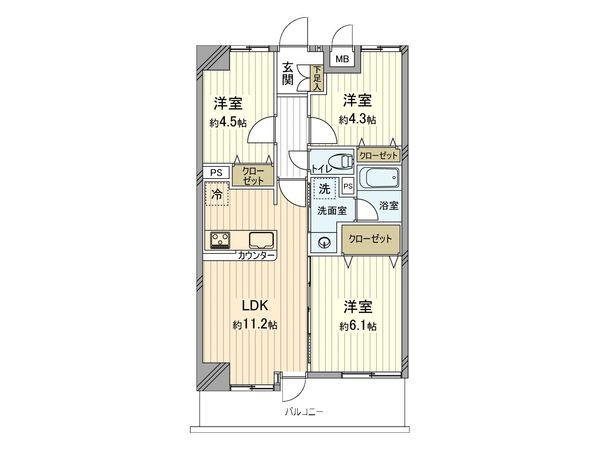 ライオンズマンション溝の口 間取図(平面図) ライオンズマンション溝の口 間取図(平面図)