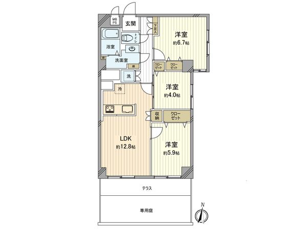 多摩川スカイハイツ 間取図(平面図) 多摩川スカイハイツ 間取図(平面図)