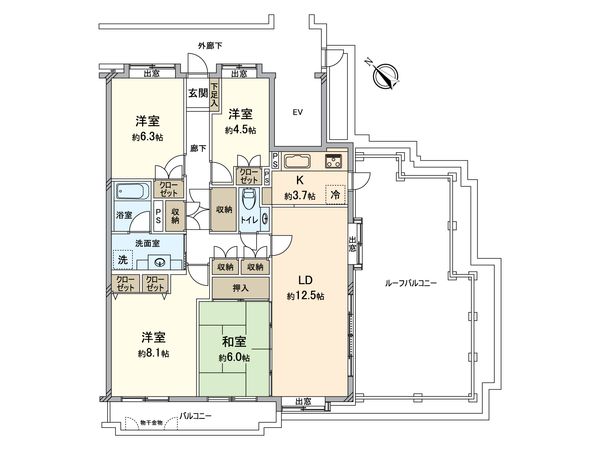 プリンスハイツ梶ケ谷 間取図(平面図) プリンスハイツ梶ケ谷 間取図(平面図)