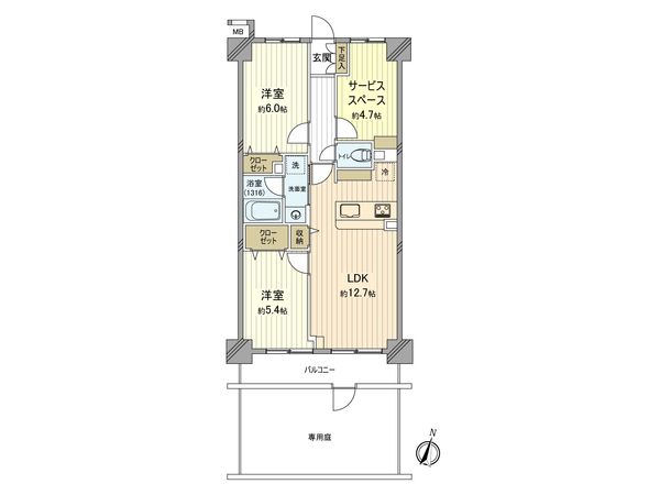 ダイアパレス溝の口・東 間取図(平面図) ダイアパレス溝の口・東 間取図(平面図)