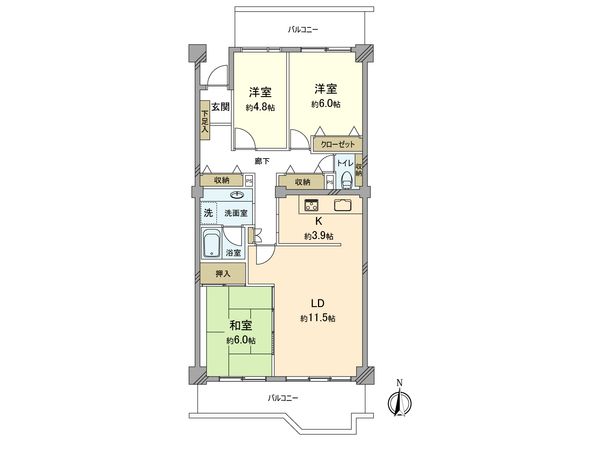 パークシティ溝の口 C棟 間取図(平面図) パークシティ溝の口 C棟 間取図(平面図)