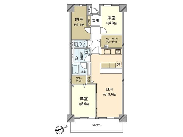 フロリード梶ケ谷スカイマンション 間取図(平面図) 間取図(平面図)