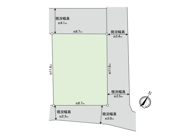 港北区日吉1丁目(古家付土地) 区画図 港北区日吉1丁目(古家付土地) 区画図