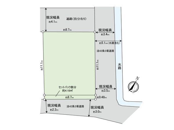 港北区日吉1丁目(古家付土地) 区画図 港北区日吉1丁目(古家付土地) 区画図