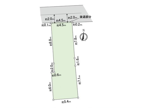 品川区中延二丁目(土地) 区画図