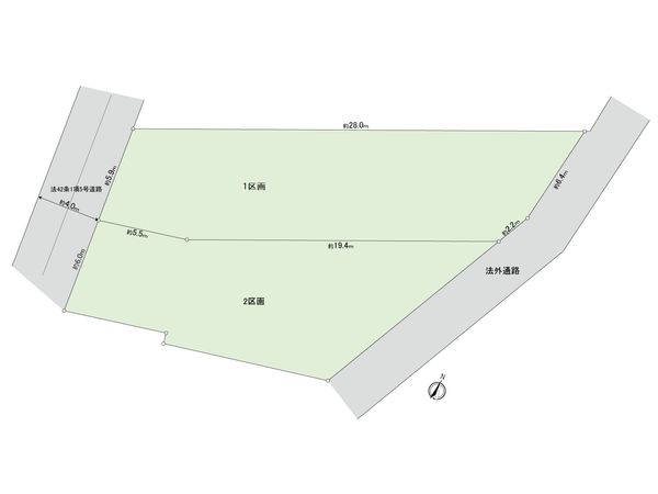 港北区篠原東2丁目(土地)1区画 区画図