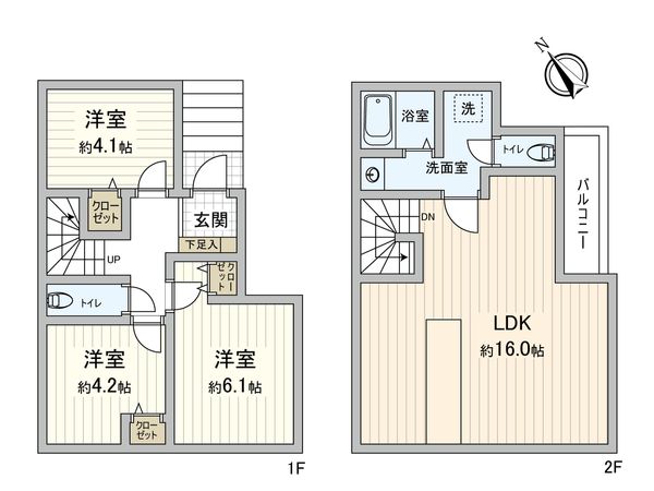 中原区井田2丁目(土地) 建物プラン例 (間取り図) 中原区井田2丁目(土地) 建物プラン例 (間取り図)