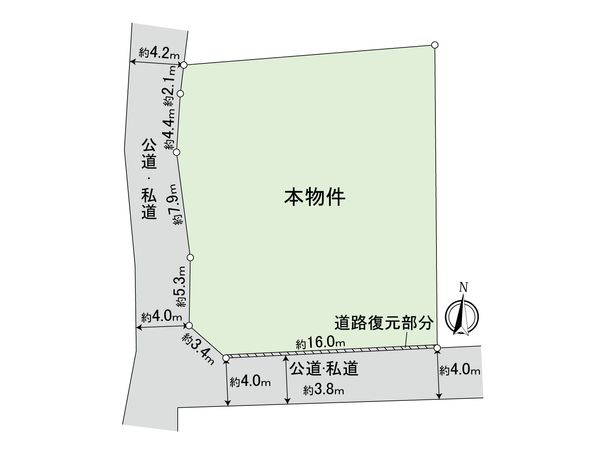 港北区日吉1丁目(土地) 区画図