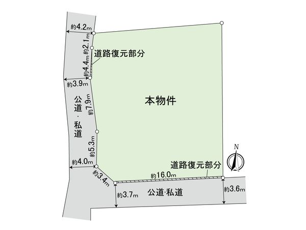 港北区日吉1丁目(土地) 区画図