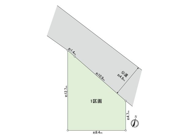 高津区蟹ケ谷(土地)1区画 区画図