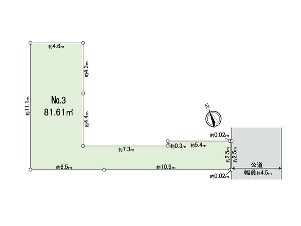 港北区高田西2丁目(土地3区画) 区画図 港北区高田西2丁目(土地3区画) 区画図