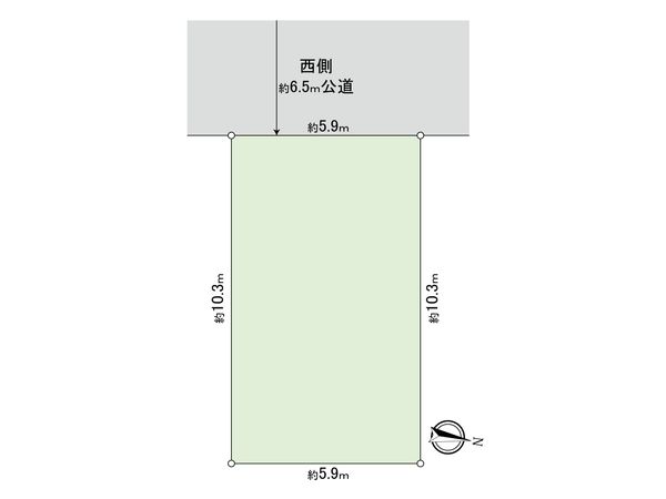 港北区日吉本町3丁目(土地)1区画 区画図