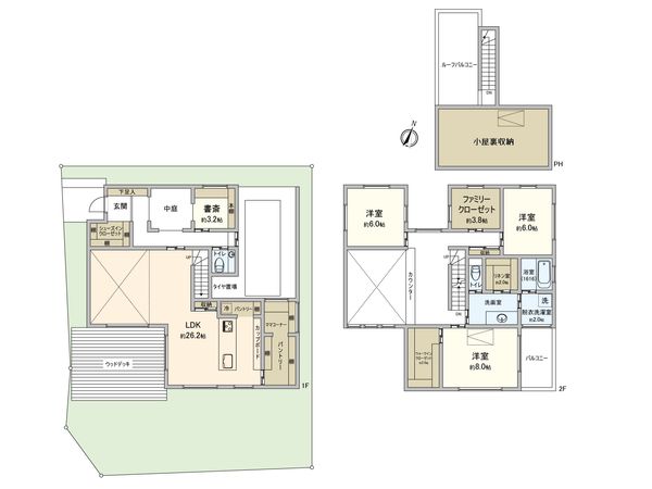 港北区高田西3丁目(土地) 建物プラン例 (間取り図) 港北区高田西3丁目(土地) 建物プラン例 (間取り図)