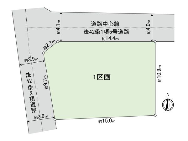 港北区下田町1丁目(土地) 区画図