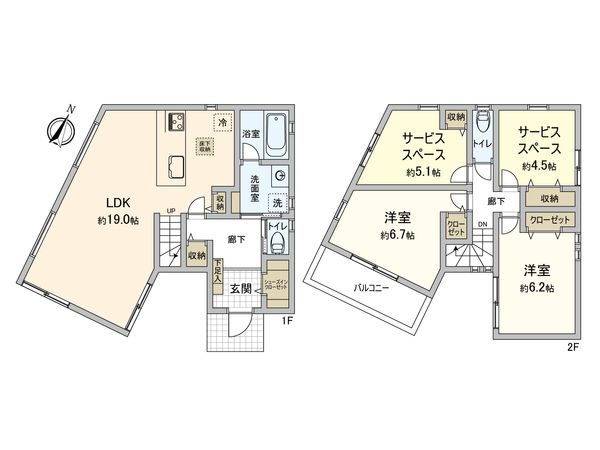 鶴見区北寺尾7丁目(新築戸建)17号棟 間取図(平面図) 鶴見区北寺尾7丁目(新築戸建)17号棟 間取図(平面図)