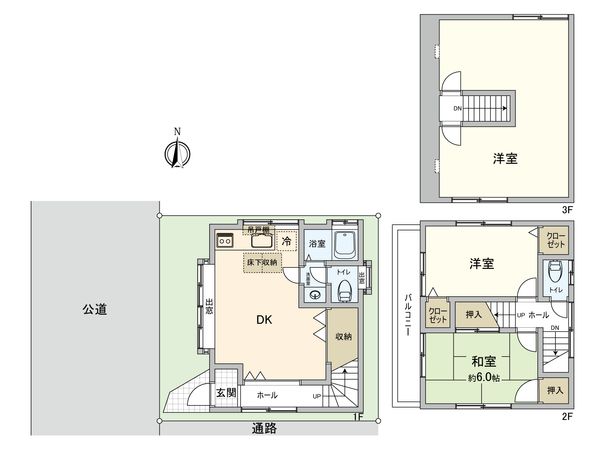 蟹ケ谷中古戸建 間取図(平面図) 蟹ケ谷中古戸建 間取図(平面図)